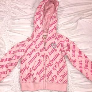 Juicy Couture Fur pink hoodie